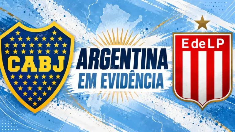 Arte editorial com escudos de Boca Juniors e Estudiantes e a frase Argentina em evidência