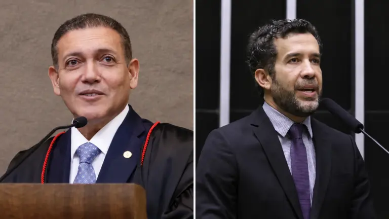 Montagem de fotos de arquivo de Nunes Marques, à esquerda, e André Janones, à direita.